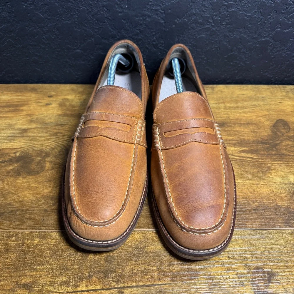 Sperry Hampden Penny STS17817 Tan Leather Loafers Mens 11M‎